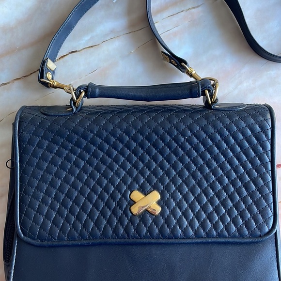 VINTAGE | Navy quilted shoulder bag - Picture 3 of 11